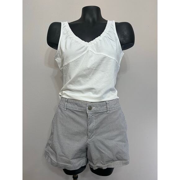 Gap Pants - Gap Shorts Women’s10 Blue/White Stripes 3”  Hem Pockets Preppy Coastal Coquette